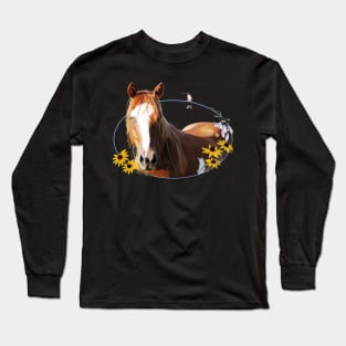 Paint Horse and Humming-bird Long Sleeve T-Shirt